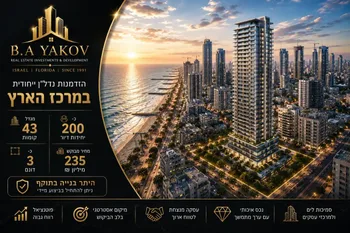 מגרש לבנייה רוויה במרכז הארץ 200 יחידות