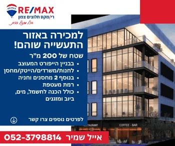 למכירה שטח 200 מ"ר בא.ת. שוהם!