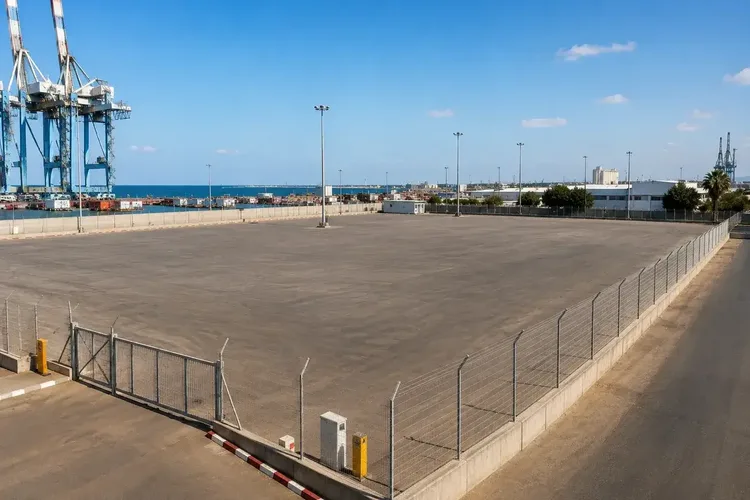 להשכרה אחסנה פתוחה באשדוד 15 דונם