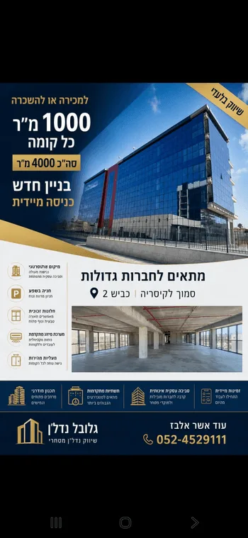 בניין משרדים במרכז מסחרי אור עקיבא