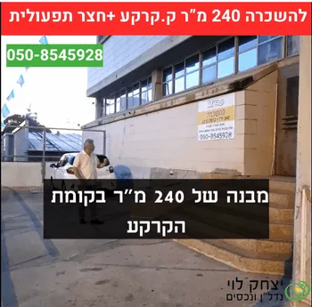 להשכרה בקרית אריה פ"ת מחסן מבנה למלאכה