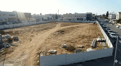 ברחובות מגרש לבניה מסחרי ומשרדים