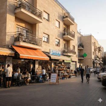 שדרת מסחר מניבה (חלקית) בשכונת מגורים